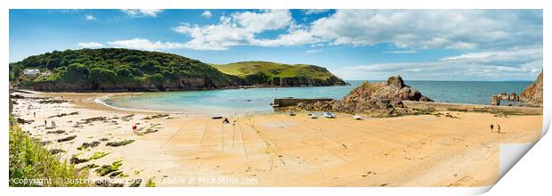 Hope Cove, South Devon Print by Justin Foulkes