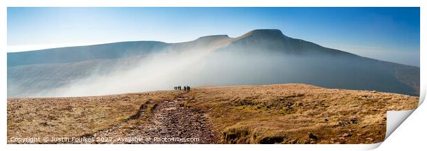 Pen Y Fan from Cribyn, Brecon Beacons Print by Justin Foulkes