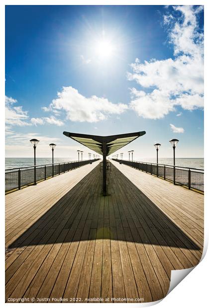 Boscombe Pier, Bournemouth Print by Justin Foulkes