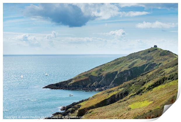 Rame Head, southeast Cornwall Print by Justin Foulkes