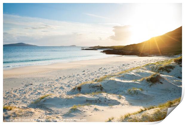 Northton Beach, Isle of Harris, Outer Hebrides Print by Justin Foulkes