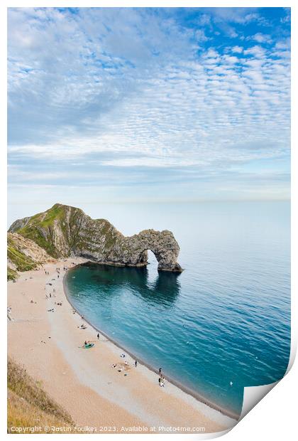 Durdle Door, Dorset Print by Justin Foulkes