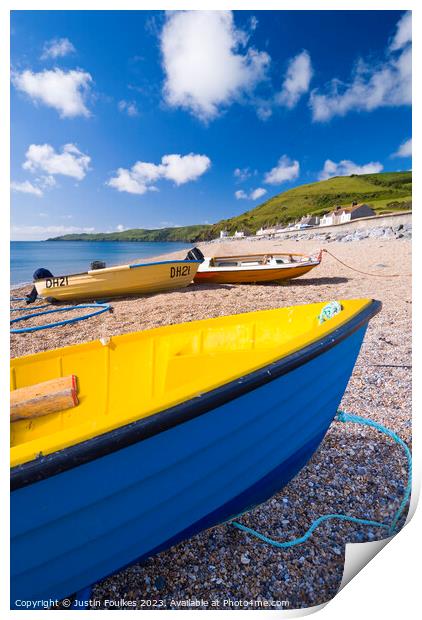 Beesands, South Devon. Print by Justin Foulkes