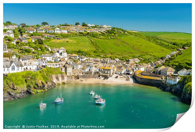 Port Isaac, North Cornwall Print by Justin Foulkes