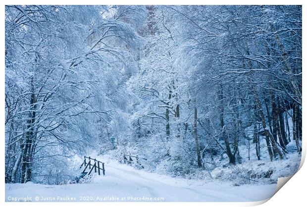 Glen Nevis in winter, Scotland  Print by Justin Foulkes
