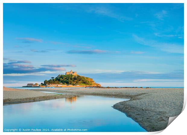 St Michael's Mount, Cornwall Print by Justin Foulkes