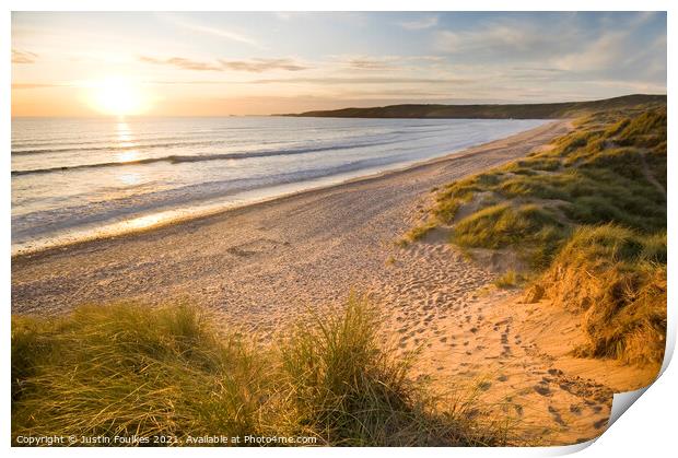 Freshwater West Pembrokeshire Print by Justin Foulkes