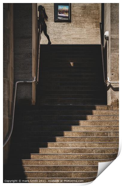 victoria embankment stairway Print by mark Smith