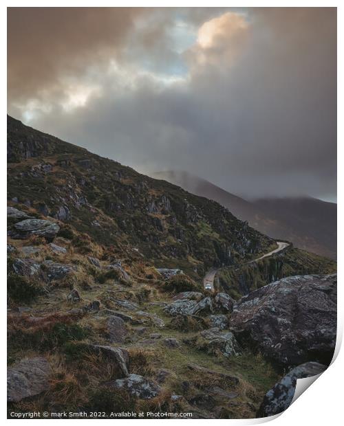 Conor Pass, County Kerry Print by mark Smith
