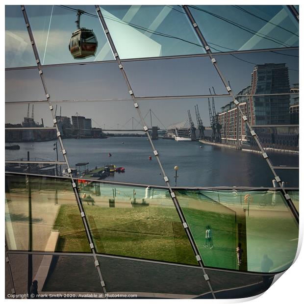 dockland reflections Print by mark Smith