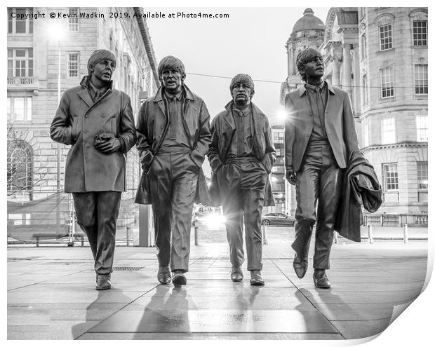 The Beatles Statue Print by Kevin Wadkin