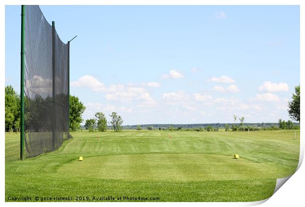 golf course summer landscape Print by goce risteski