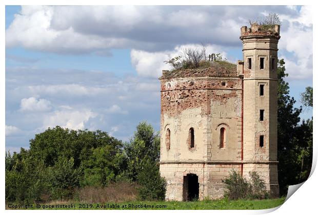 old tower eastern Europe Serbia Print by goce risteski