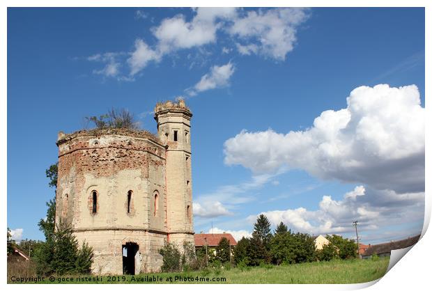 old castle ruin eastern europe Print by goce risteski