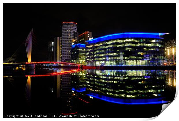  Media City -  Salford Quays Manchester  Print by David Tomlinson