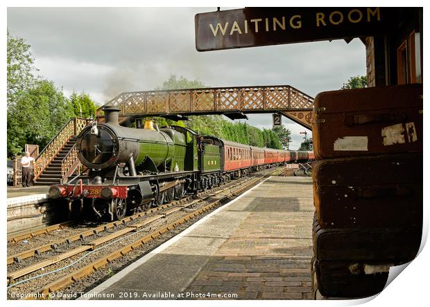 GWR Heavy Freight Engine 2857 at Bridgnorth  Print by David Tomlinson