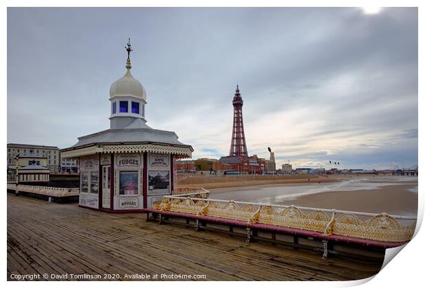 Blackpool -North Pier  Print by David Tomlinson