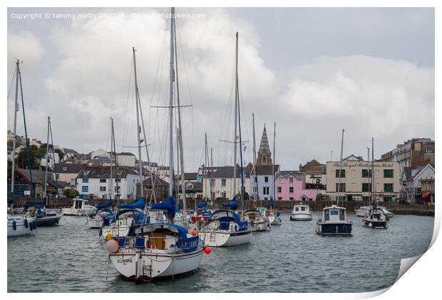 Majestic Boats in Ilfracombe Print by tammy mellor