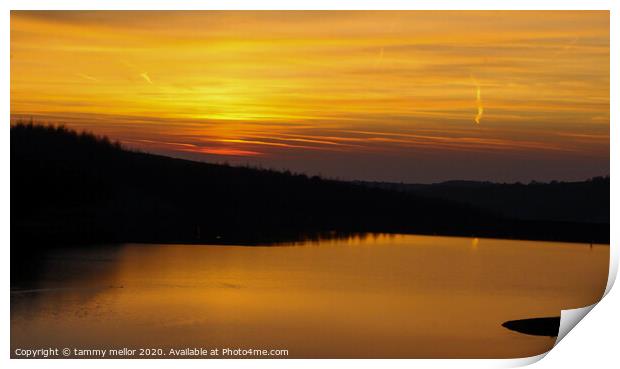 Majestic Sunset over the Goyt Valley Print by tammy mellor