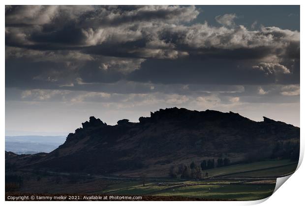 Majestic Skies Over The Roaches Print by tammy mellor