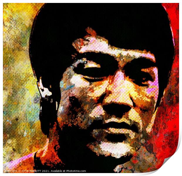 Bruce Lee Print by OTIS PORRITT