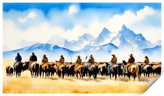 PLAINS INDIAN 9 Print by OTIS PORRITT