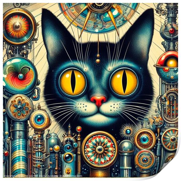 FELINE ACID TRIP 4 Print by OTIS PORRITT