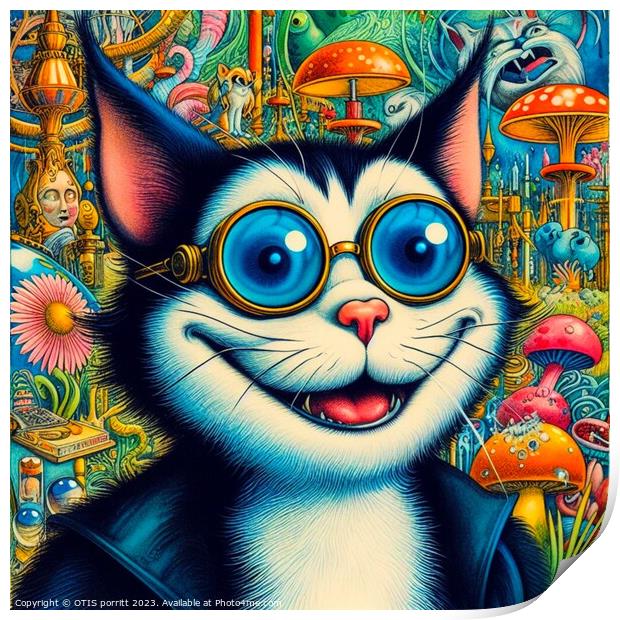 FELINE ACID TRIP 11 Print by OTIS PORRITT