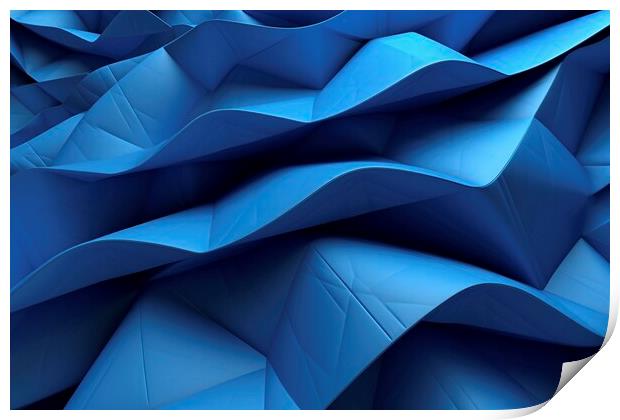 Abstract background of blue tones, modern gradient designs. Ai g Print by Joaquin Corbalan