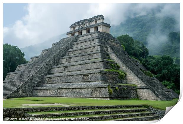 A photo showcasing a large pyramid structure stand Print by Joaquin Corbalan