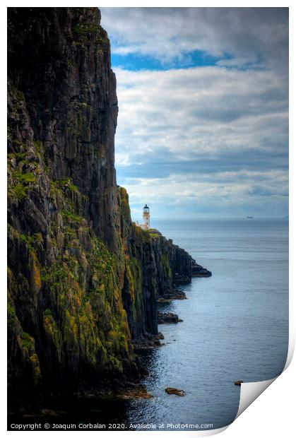 Scottish coast with cliffs Print by Joaquin Corbalan