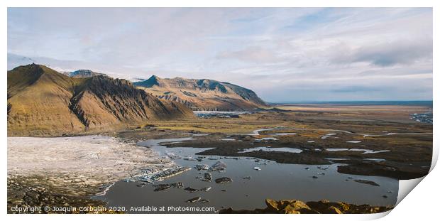 Spectacular glacier landscapes of Iceland. Print by Joaquin Corbalan