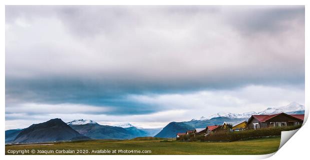Beautiful panoramic photos of Icelandic landscapes that transmit beauty and tranquility. Print by Joaquin Corbalan