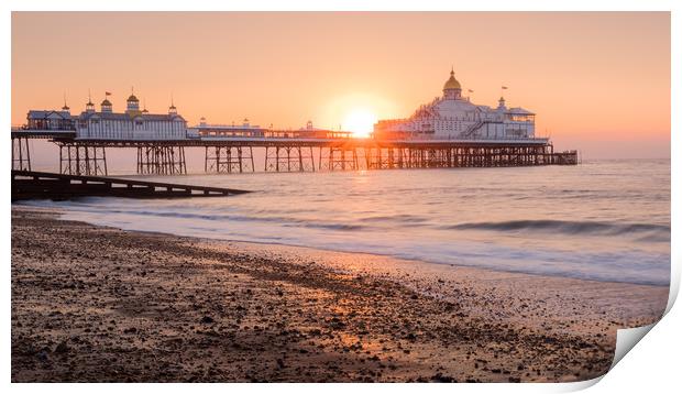 Sunrise at the Eastbourne Pier Print by Lubos Fecenko