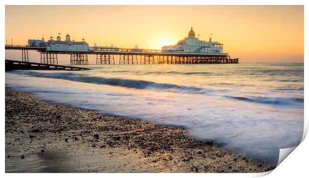 Sunrise at the Eastbourne Pier Print by Lubos Fecenko