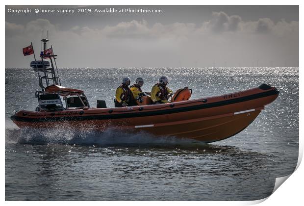Clacton-on-Sea lifeboat  Print by louise stanley