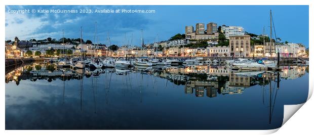 Torquay Harbour reflections Print by Katie McGuinness