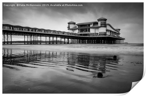 Weston Super Mare Grand Pier Print by Katie McGuinness