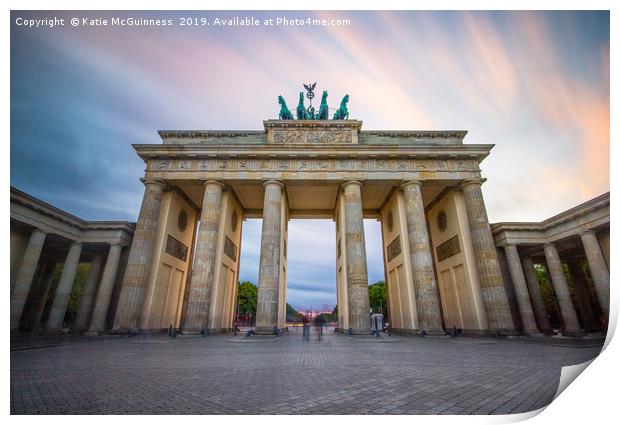 Brandenburg Gate, Berlin Print by Katie McGuinness