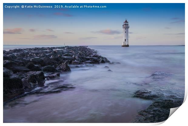 Perch Roch Lighthouse, New Brighton Print by Katie McGuinness