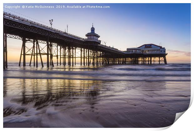 Blackpool North Pier at Sunset Print by Katie McGuinness