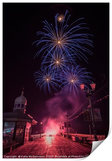 Wold Firework Championships, Blackpool 2019 Print by Katie McGuinness