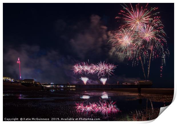 World Firework Championships, Blackpool 2019 Print by Katie McGuinness