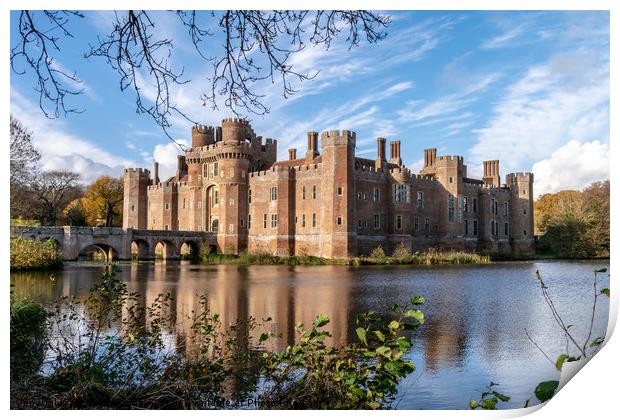 Herstmonceux Castle Print by Simon Rigby