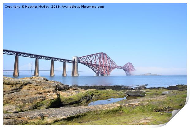 Forth Bridges at South Queensferry Print by Heather McGow
