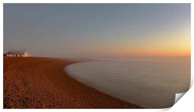 Sunrise at Shingle Street in Suffolk Print by Robbie Spencer