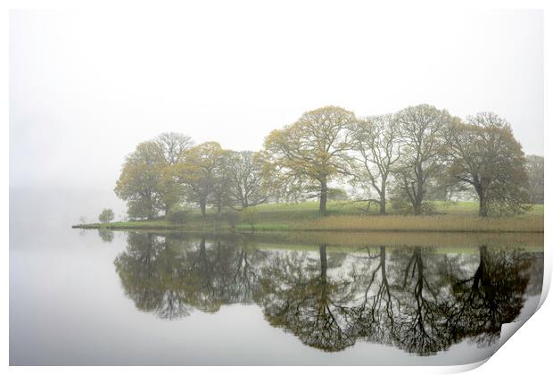Beautiful lakeland reflections Print by Robbie Spencer