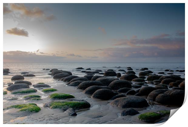 Sunset at Hunstanton Beach Print by Robbie Spencer