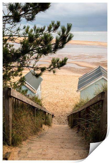 Beach Huts at Wells Next The Sea Print by Robbie Spencer