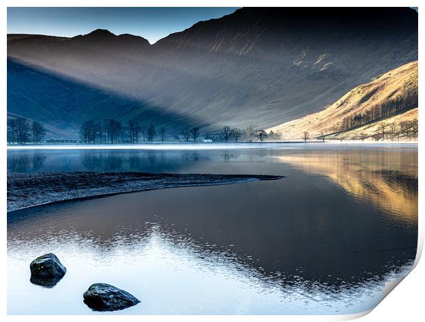 Sunrise at Buttermere Print by Robbie Spencer